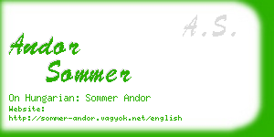 andor sommer business card